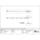 From The Anvil - 12" Avon Stay - Polished Brass - 46714 - Choice Handles