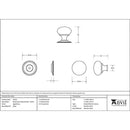 From The Anvil - Mushroom Cabinet Knob 32mm - Aged Brass - 46723 - Choice Handles