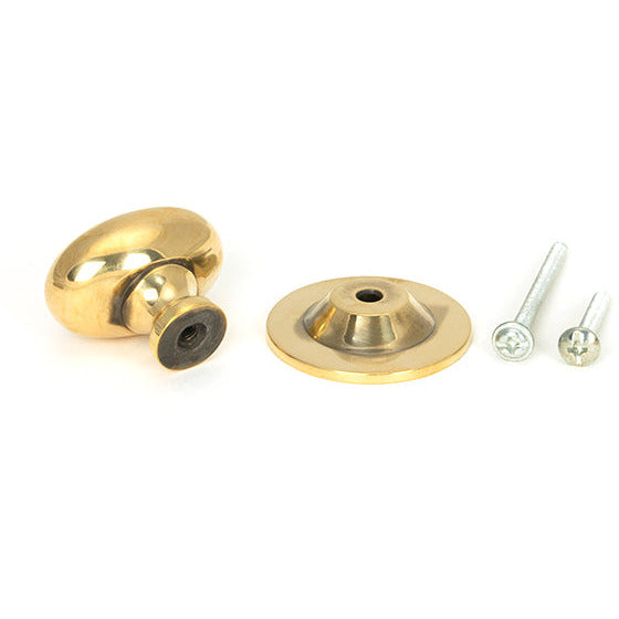 From The Anvil - Oval Cabinet Knob 33mm - Aged Brass - 46725 - Choice Handles