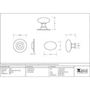 From The Anvil - Oval Cabinet Knob 40mm - Aged Brass - 46726 - Choice Handles