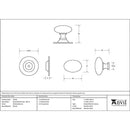 From The Anvil - Oval Cabinet Knob 40mm - Polished Bronze - 46728 - Choice Handles