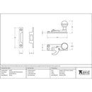 From The Anvil - Prestbury Sash Hook Fastener - Polished Bronze - 46729 - Choice Handles