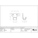 From The Anvil - Sash Eye Lift - Satin Chrome - 46730 - Choice Handles