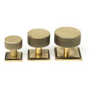 From The Anvil - Brompton Cabinet Knob - 25mm (Square) - Aged Brass - 46817 - Choice Handles