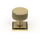 From The Anvil - Brompton Cabinet Knob - 25mm (Square) - Aged Brass - 46817 - Choice Handles
