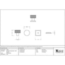 From The Anvil - Brompton Cabinet Knob - 25mm (Square) - Polished Brass - 46824 - Choice Handles