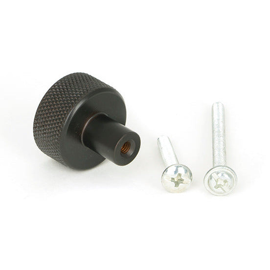 From The Anvil - Brompton Cabinet Knob - 25mm (No rose) - Aged Bronze - 46827 - Choice Handles