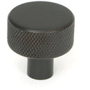 From The Anvil - Brompton Cabinet Knob - 25mm (No rose) - Aged Bronze - 46827 - Choice Handles