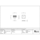 From The Anvil - Brompton Cabinet Knob - 25mm (Square) - Aged Bronze - 46829 - Choice Handles