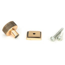 From The Anvil - Bronze Brompton Cabinet Knob - 25mm (Square) - Polished Bronze - 46833 - Choice Handles
