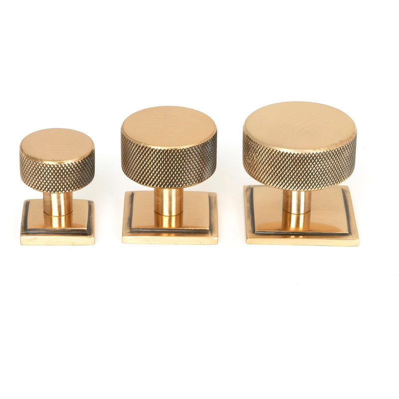 From The Anvil - Bronze Brompton Cabinet Knob - 25mm (Square) - Polished Bronze - 46833 - Choice Handles