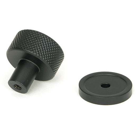From The Anvil - Brompton Cabinet Knob - 25mm (Plain) - Matt Black - 46838 - Choice Handles