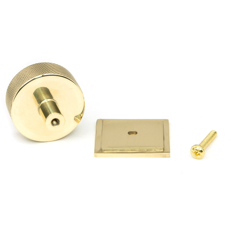 From The Anvil - Brompton Cabinet Knob - 38mm (Square) - Polished Brass - 46848 - Choice Handles