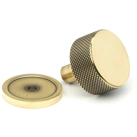 From The Anvil - Brompton Cabinet Knob - 32mm (Plain) - Aged Brass - 46854 - Choice Handles