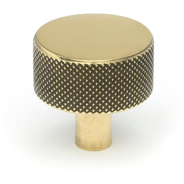 From The Anvil - Brompton Cabinet Knob - 32mm (No rose) - Aged Brass - 46855 - Choice Handles
