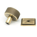 From The Anvil - Brompton Cabinet Knob - 32mm (Square) - Aged Brass - 46857 - Choice Handles