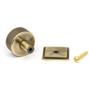 From The Anvil - Brompton Cabinet Knob - 32mm (Square) - Aged Brass - 46857 - Choice Handles