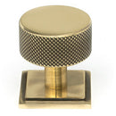 From The Anvil - Brompton Cabinet Knob - 32mm (Square) - Aged Brass - 46857 - Choice Handles