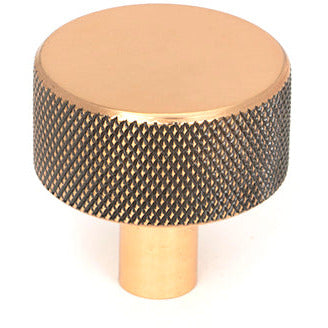 From The Anvil - Brompton Cabinet Knob - 32mm (No rose) - Polished Bronze - 46871 - Choice Handles