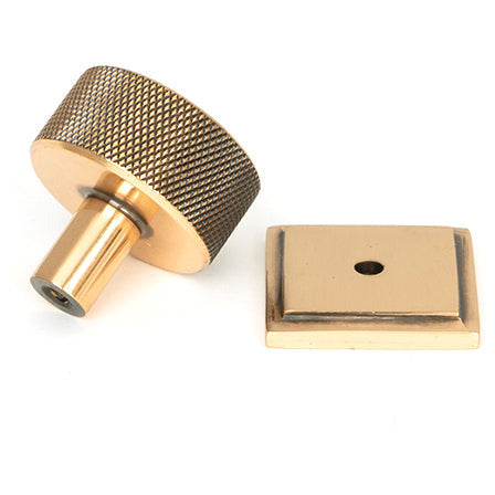 From The Anvil - Brompton Cabinet Knob - 32mm (Square) - Polished Bronze - 46873 - Choice Handles