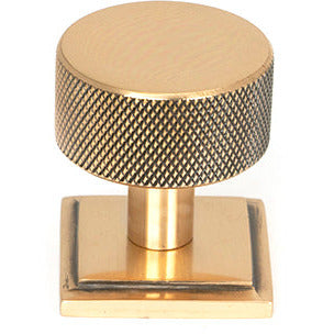 From The Anvil - Brompton Cabinet Knob - 32mm (Square) - Polished Bronze - 46873 - Choice Handles