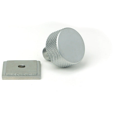 From The Anvil - Brompton Cabinet Knob - 25mm (Square) - Satin Chrome - 46884 - Choice Handles