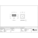 From The Anvil - Brompton Cabinet Knob - 32mm (Square) - Satin Stainless Steel - 46893 - Choice Handles