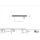 From The Anvil - Full Brompton Pull Handle - Small - Satin Stainless Steel - 46921 - Choice Handles