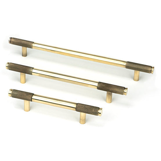 From The Anvil - Half Brompton Pull Handle - Medium - Aged Brass - 46925 - Choice Handles
