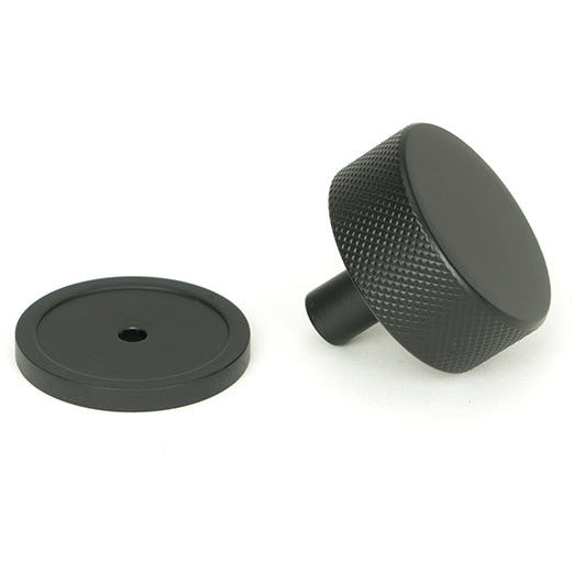From The Anvil - Brompton Cabinet Knob - 38mm (Plain) - Matt Black - 47084 - Choice Handles