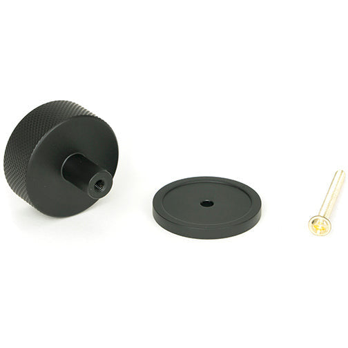 From The Anvil - Brompton Cabinet Knob - 38mm (Plain) - Matt Black - 47084 - Choice Handles