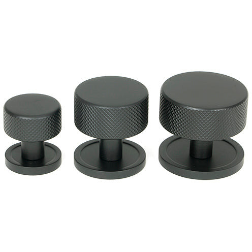 From The Anvil - Brompton Cabinet Knob - 38mm (Plain) - Matt Black - 47084 - Choice Handles
