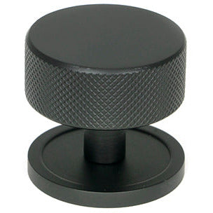 From The Anvil - Brompton Cabinet Knob - 38mm (Plain) - Matt Black - 47084 - Choice Handles