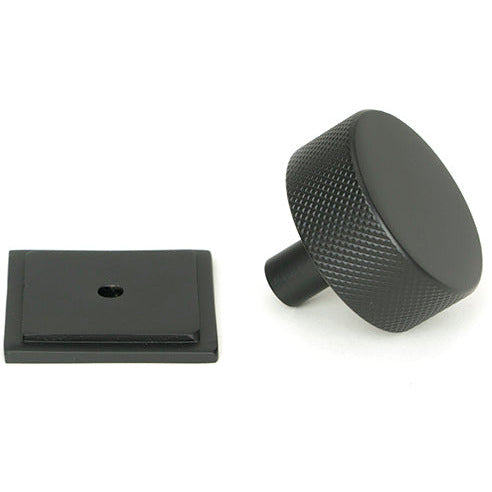 From The Anvil - Brompton Cabinet Knob - 38mm (Square) - Matt Black - 47087 - Choice Handles