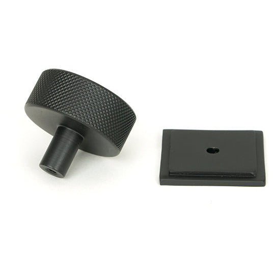 From The Anvil - Brompton Cabinet Knob - 38mm (Square) - Matt Black - 47087 - Choice Handles