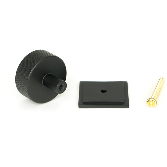 From The Anvil - Brompton Cabinet Knob - 38mm (Square) - Matt Black - 47087 - Choice Handles