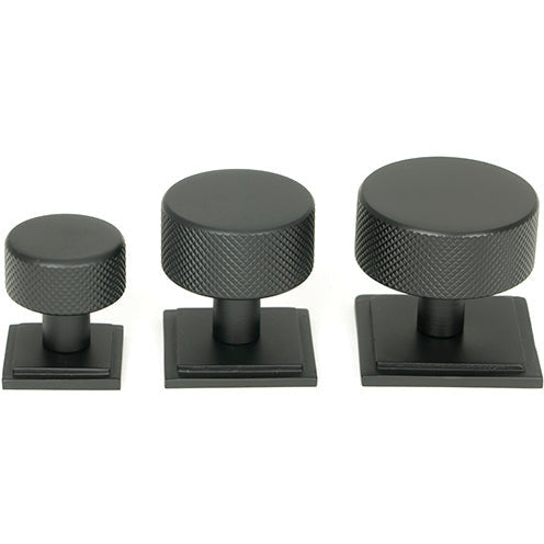 From The Anvil - Brompton Cabinet Knob - 38mm (Square) - Matt Black - 47087 - Choice Handles