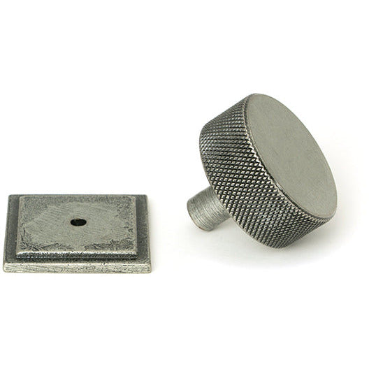 From The Anvil - Brompton Cabinet Knob - 38mm (Square) - Pewter Patina - 47091 - Choice Handles