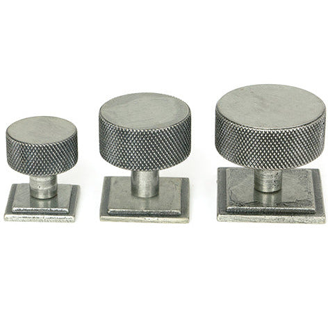 From The Anvil - Brompton Cabinet Knob - 38mm (Square) - Pewter Patina - 47091 - Choice Handles