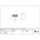 From The Anvil - Brompton Cabinet Knob - 38mm (No rose) - Polished Stainless Steel - 47093 - Choice Handles