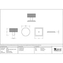 From The Anvil - Brompton Cabinet Knob - 38mm (Square) - Polished Stainless Steel - 47095 - Choice Handles