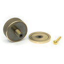 From The Anvil - Brompton Cabinet Knob - 38mm (Plain) - Aged Brass - 47137 - Choice Handles