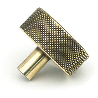 From The Anvil - Brompton Cabinet Knob - 38mm (No rose) - Aged Brass - 47138 - Choice Handles