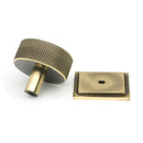 From The Anvil - Brompton Cabinet Knob - 38mm (Square) - Aged Brass - 47140 - Choice Handles