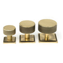 From The Anvil - Brompton Cabinet Knob - 38mm (Square) - Aged Brass - 47140 - Choice Handles