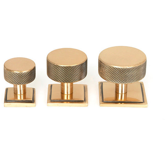 From The Anvil - Brompton Cabinet Knob - 38mm (Square) - Polished Bronze - 47156 - Choice Handles