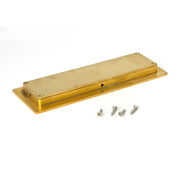 From The Anvil - 175mm Plain Rectangular Pull - Polished Brass - 47159 - Choice Handles