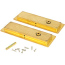 From The Anvil - 175mm Art Deco Rectangular Pull - Privacy Set - Polished Brass - 47161 - Choice Handles