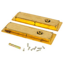 From The Anvil - 175mm Plain Rectangular Pull - Privacy Set - Polished Brass - 47163 - Choice Handles