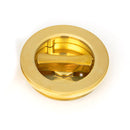 From The Anvil - 60mm Plain Round Pull - Privacy Set - Polished Brass - 47171 - Choice Handles